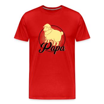 Schafzucht Landwirt Nutztier Schafe Geschenk - Männer Premium Bio T-Shirt - Rot - Vorne - Damien (186cm)
