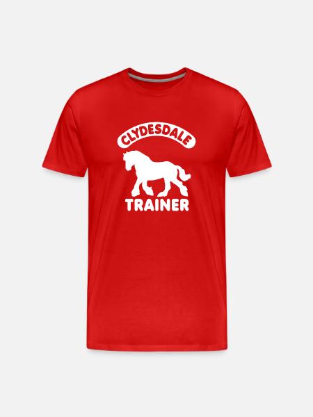 Clydesdale Trainer Cheval de trait - T-shirt bio Premium Homme - rouge