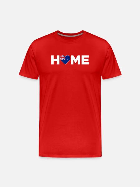 New Zealand Home New Zealand Flag - Men's Premium Organic T-Shirt - red