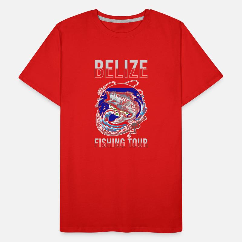 Excursion de pêche au Belize T-shirt bio Premium Homme