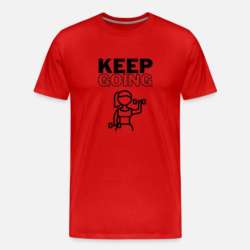 Keep Going - Männer Premium Bio T-Shirt - Rot