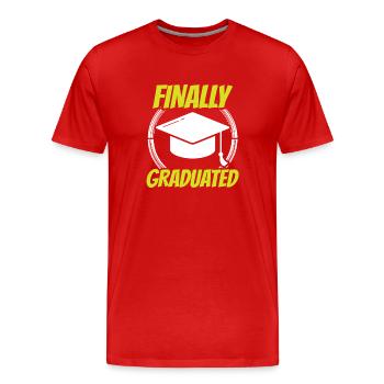 Enfin diplômé diplômé - T-shirt bio Premium Homme - rouge - Devant - Damien (186cm)