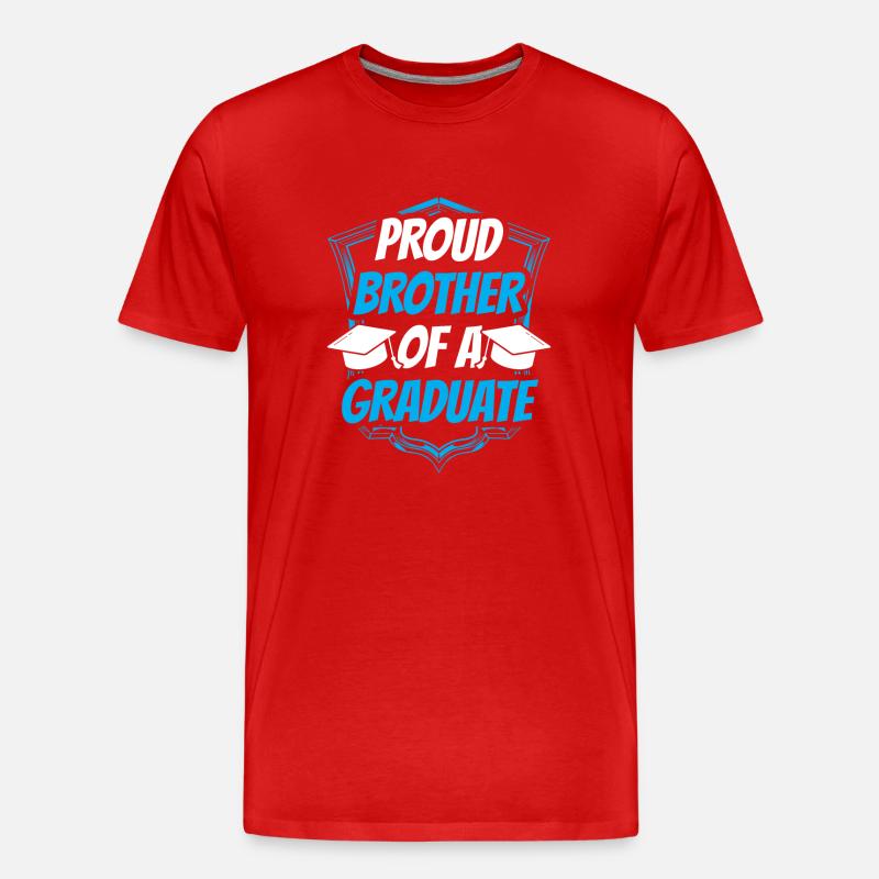 Stolzer Bruder Eines Absolventen Absolvent - Männer Premium Bio T-Shirt - Rot