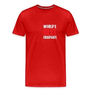 World's Best Graduate Graduation Party Graduates - Men's Premium Organic T-Shirt - red - Front - Damien (186cm)
