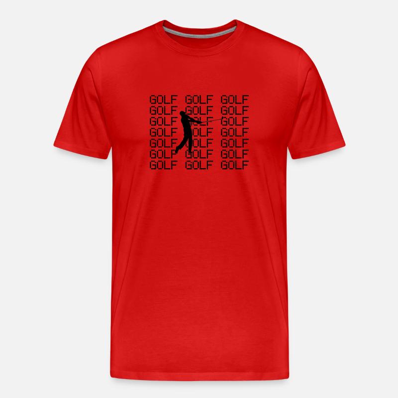 Golf - Männer Premium Bio T-Shirt - Rot