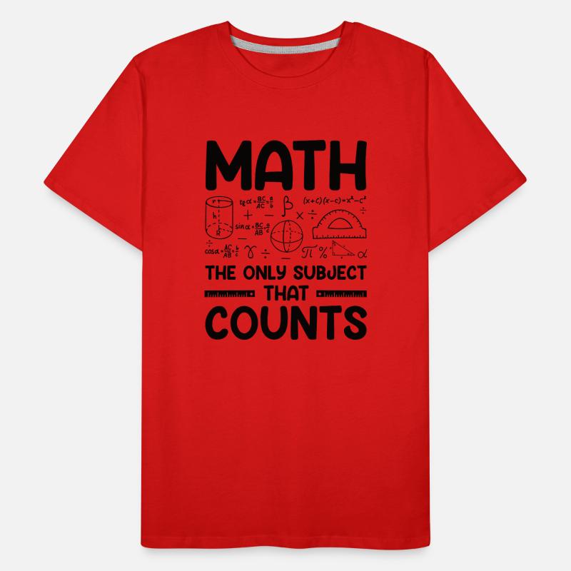 Math Teacher Mathematical Formula Geometry Teacher Men's Premium Organic T-Shirt