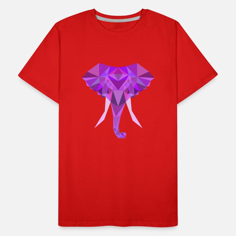 Elephant Low Poly Polygon Men's Premium Organic T-Shirt
