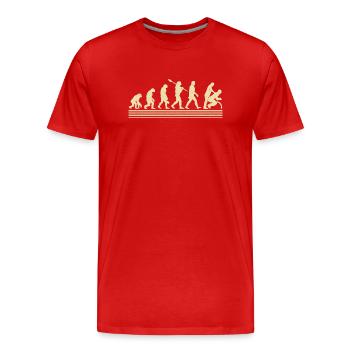 Assistant Physiothérapeute Evolution - T-shirt bio Premium Homme - rouge - Devant - Damien (186cm)