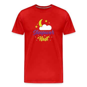 Hôtes d’une nuit Nuitée - T-shirt bio Premium Homme - rouge - Devant - Damien (186cm)