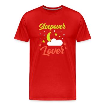 Amoureux de la nuit Hébergement Nuitée - T-shirt bio Premium Homme - rouge - Devant - Damien (186cm)