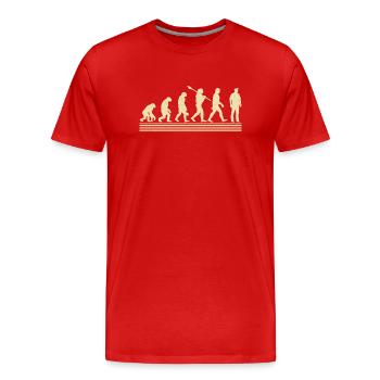 Development of the patrol officer - Men's Premium Organic T-Shirt - red - Front - Damien (186cm)