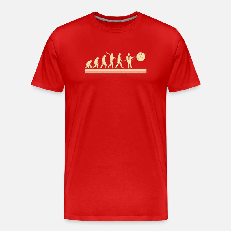 Evolution Des Finanzanalysten - Männer Premium Bio T-Shirt - Rot