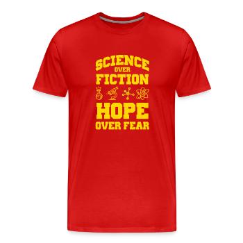 science science espoir - T-shirt bio Premium Homme - rouge - Devant - Damien (186cm)