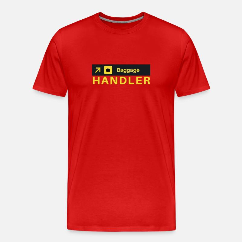 Baggage Handler Airfield Airport Worker - Männer Premium Bio T-Shirt - Rot