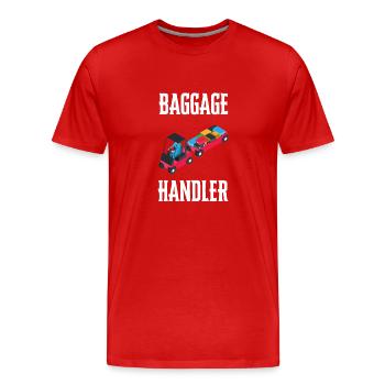 Baggage Handler Airfield Airport Worker - Men's Premium Organic T-Shirt - red - Front - Damien (186cm)