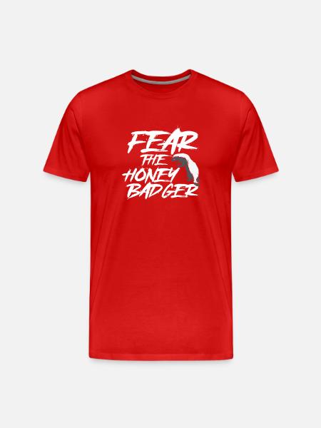 Fear The Honey Badger - Men's Premium Organic T-Shirt - red