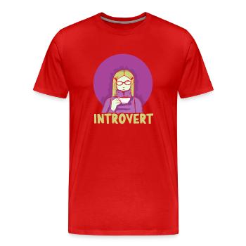 Sarcasme introverti Timide introverti - T-shirt bio Premium Homme - rouge - Devant - Damien (186cm)