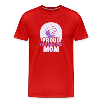Stolze Selbständige Mutter Selbstständig - Männer Premium Bio T-Shirt - Rot - Vorne - Damien (186cm)