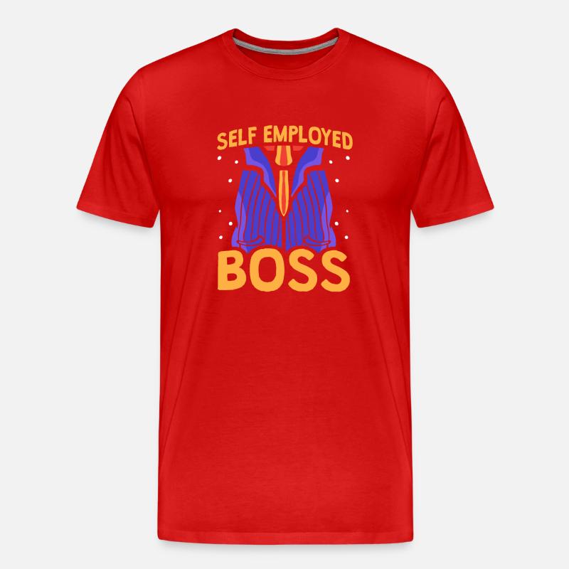 Selbständiger Chef Freelancer Selbstständig - Männer Premium Bio T-Shirt - Rot