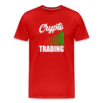 Krypto Handel Trader Traden Crypto Trading - Männer Premium Bio T-Shirt - Rot - Vorne - Damien (186cm)