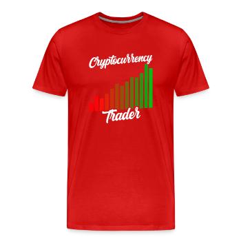 Cryptocurrency Traders Crypto Crypto Trader - T-shirt bio Premium Homme - rouge - Devant - Damien (186cm)