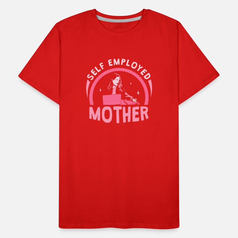 Selbstständige Mutter Selbstständig Freelancer Männer Premium Bio T-Shirt