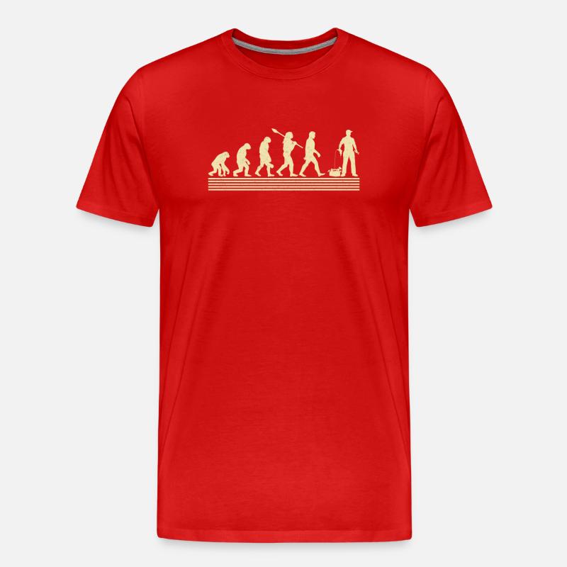 Mechanische Evolution - Männer Premium Bio T-Shirt - Rot