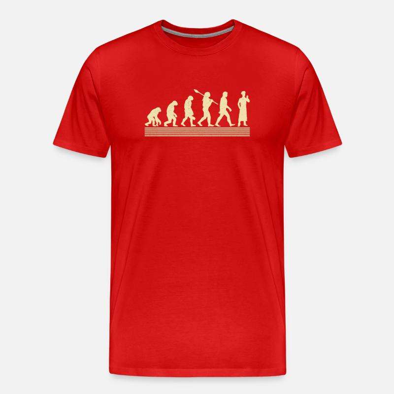 Koch Evolution - Männer Premium Bio T-Shirt - Rot