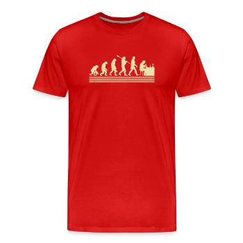 Évolution des chimistes - T-shirt bio Premium Homme - rouge - Devant - Damien (186cm)
