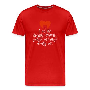 Halloween Sorcière Sorcellerie Magie Magie Magie Magic Magice Costume - T-shirt bio Premium Homme - rouge - Devant - Damien (186cm)