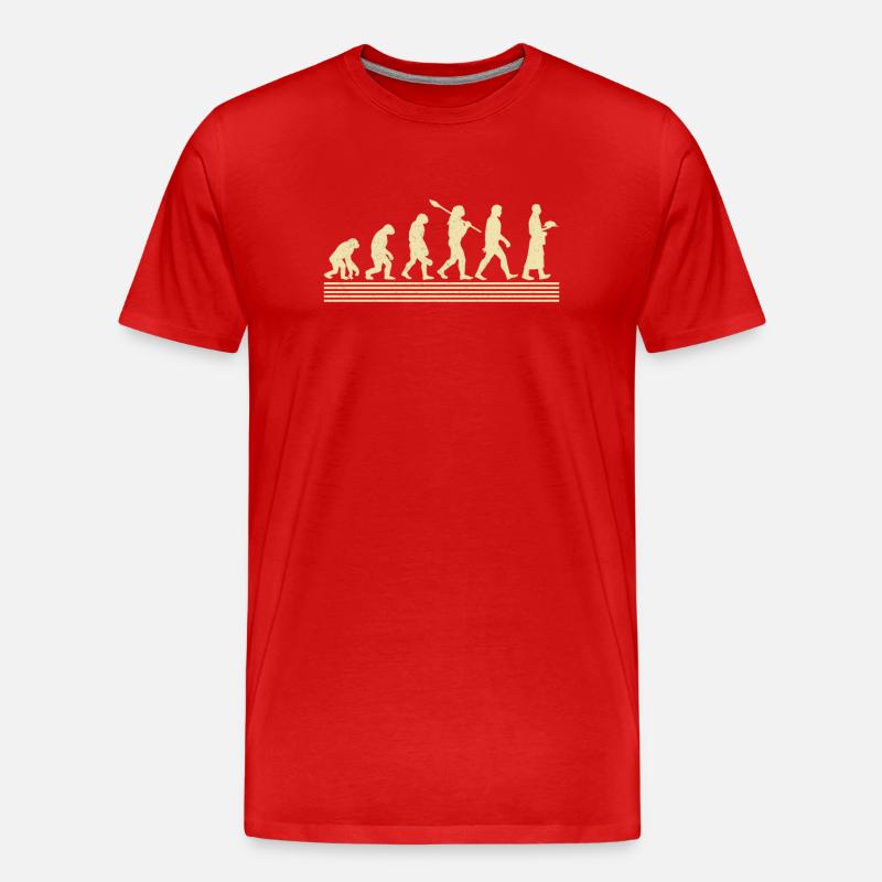Kellner-evolution - Männer Premium Bio T-Shirt - Rot
