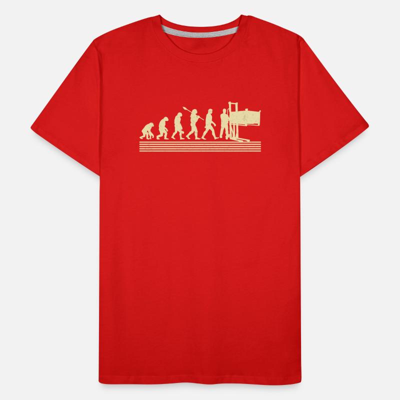 Evolution Der Fabrikarbeiter Männer Premium Bio T-Shirt
