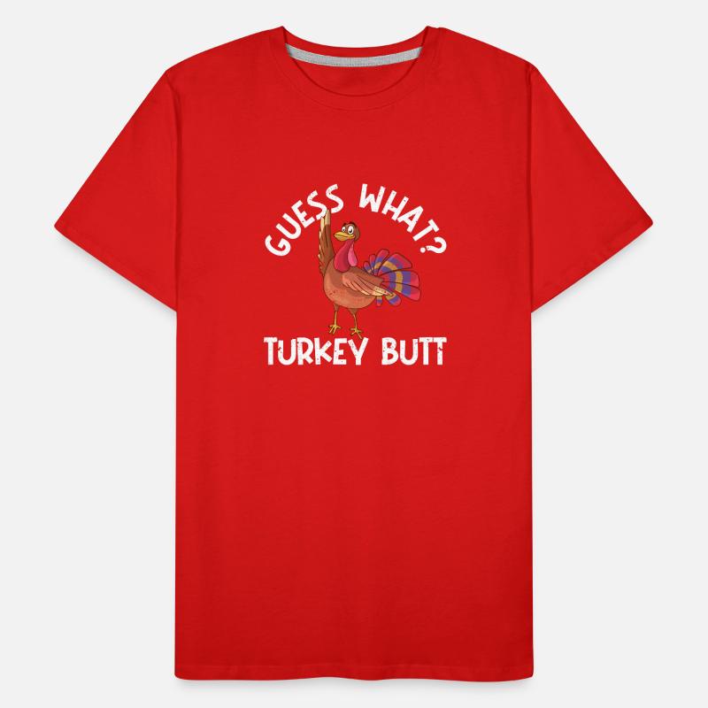 Devinez quel cul de dinde drôle d’automne T-shirt bio Premium Homme