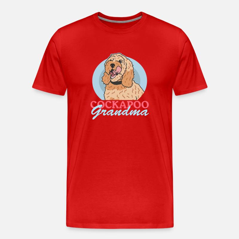 Cockapoo Grandma Hundebesitzer Hunde Geschenk - Männer Premium Bio T-Shirt - Rot