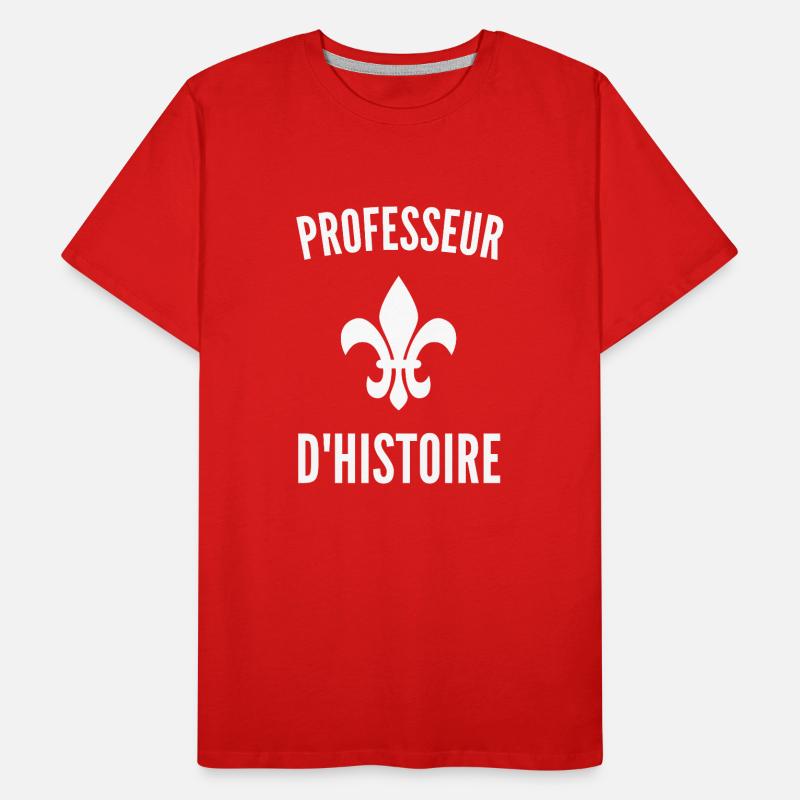 Professeur d'Histoire Fleur de Lys T-shirt bio Premium Homme