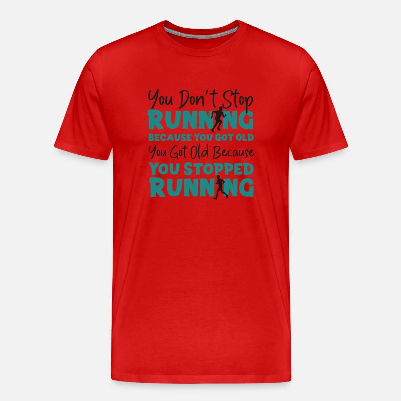 Running Runner Half Marathon - Männer Premium Bio T-Shirt - Rot