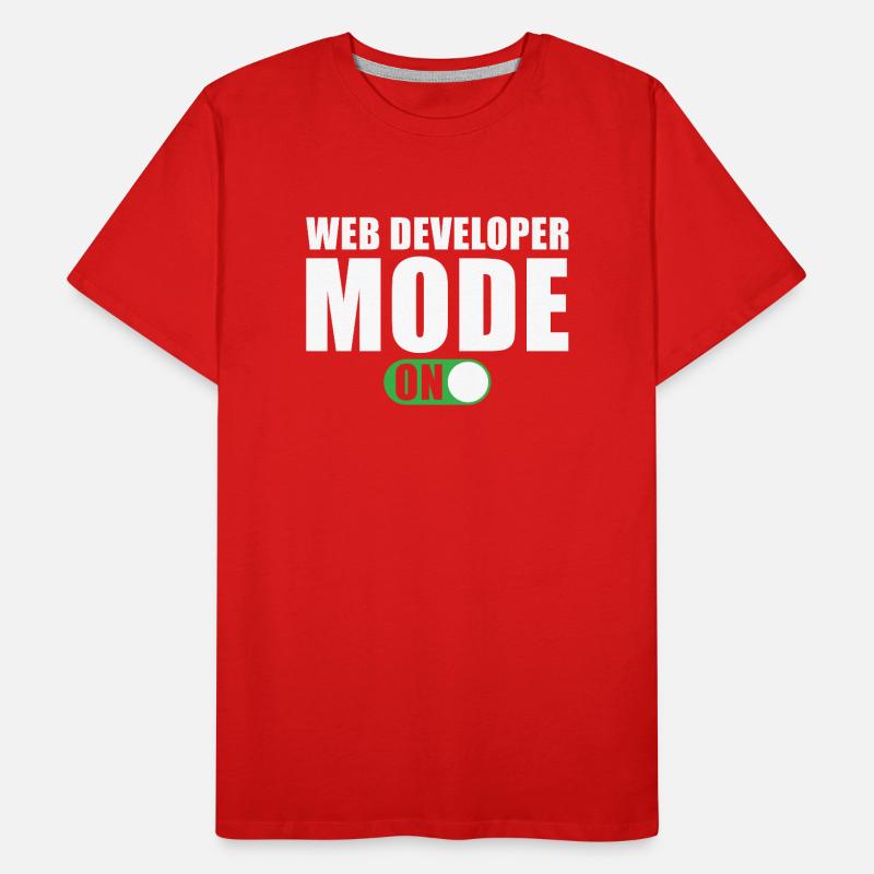 Web Developer Mode On Men's Premium Organic T-Shirt
