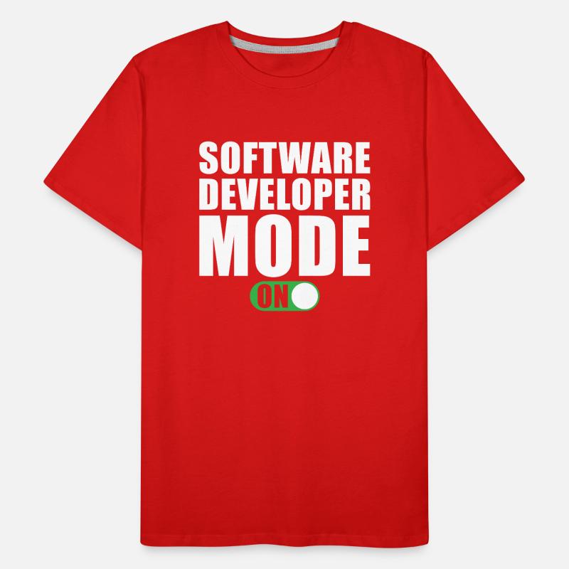 Software Developer Mode On Men's Premium Organic T-Shirt