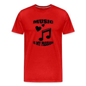 Faire de la musique Musique Dire Musiciens Professeur de musique - T-shirt bio Premium Homme - rouge - Devant - Damien (186cm)