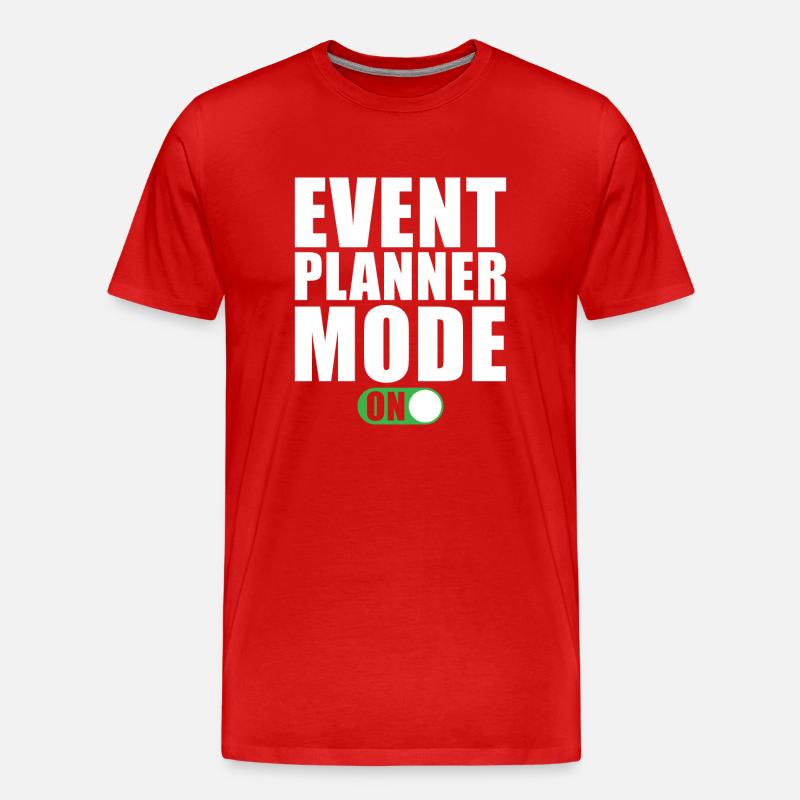Event Planer Modus Ein - Männer Premium Bio T-Shirt - Rot