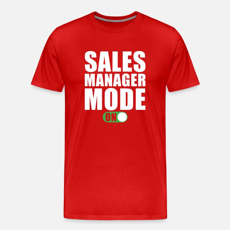 Sales Manager Mode On - Männer Premium Bio T-Shirt - Rot