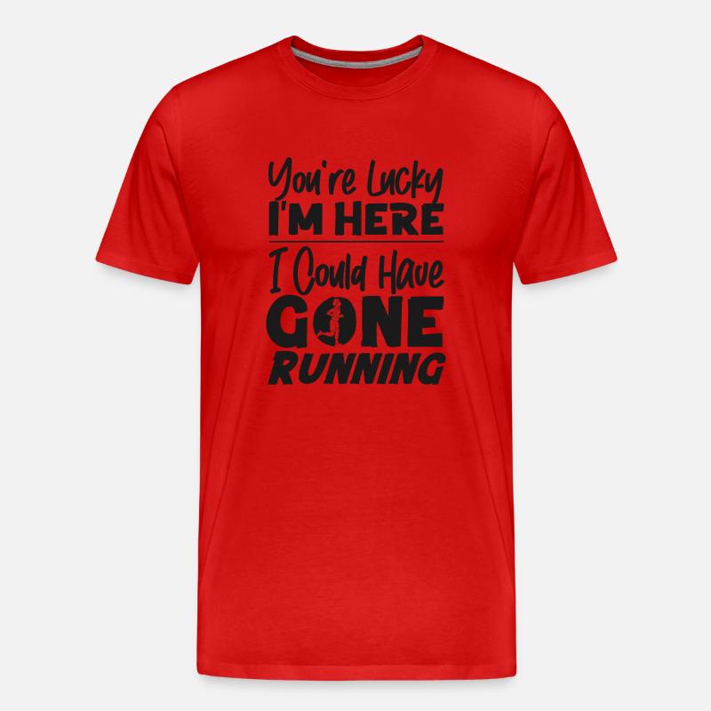 Running Runner Half Marathon - Männer Premium Bio T-Shirt - Rot