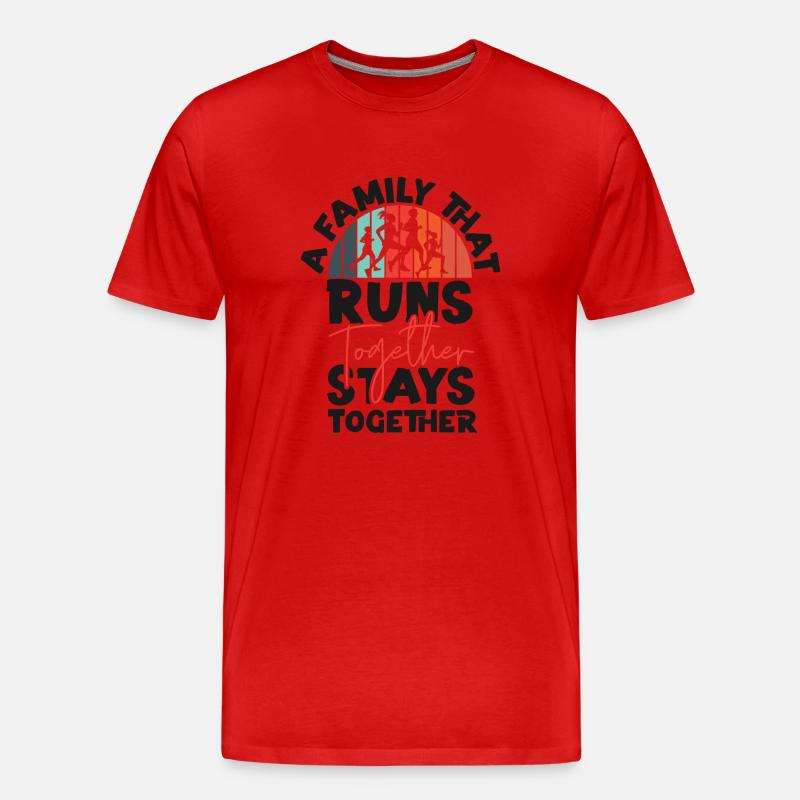 Running Runner Half Marathon - Männer Premium Bio T-Shirt - Rot