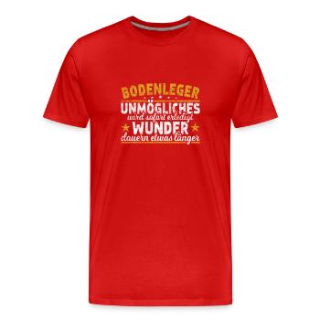 Bodenleger Unmögliches sofort Wunder Mosaikleger - Männer Premium Bio T-Shirt - Rot - Vorne - Damien (186cm)