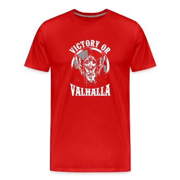 Sieg Oder Walhalla wikinger - Männer Premium Bio T-Shirt - Rot - Vorne - Damien (186cm)