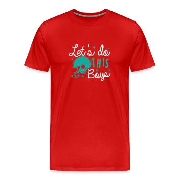Let's do This Boys America Sport Touchdown - Men's Premium Organic T-Shirt - red - Front - Damien (186cm)