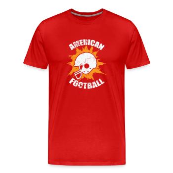 American Football Amerika Sport Touchdown - Männer Premium Bio T-Shirt - Rot - Vorne - Damien (186cm)