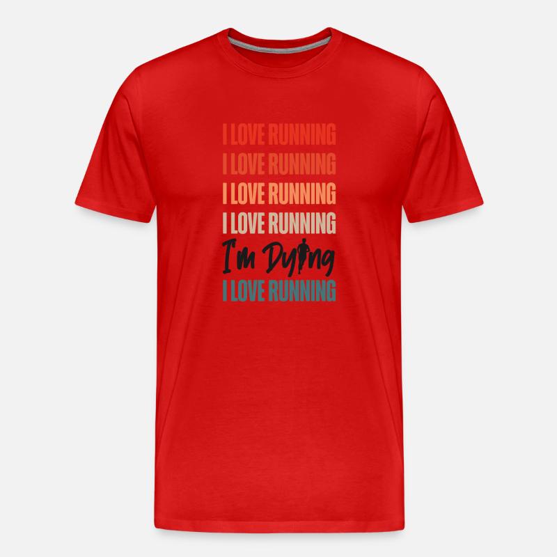 Running Runner Half Marathon - Männer Premium Bio T-Shirt - Rot