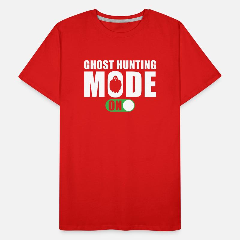 Ghost Hunter Spell Ghost Hunt Mode activé T-shirt bio Premium Homme