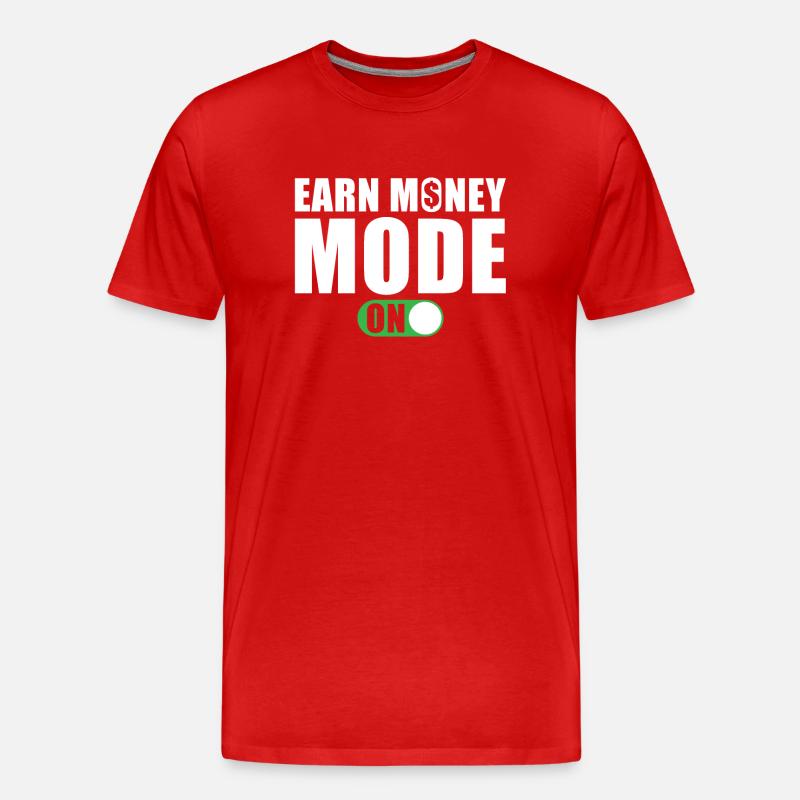 Mode Gagner de l’argent sur - T-shirt bio Premium Homme - rouge